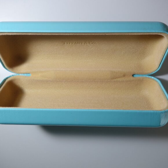 Tiffany & Co. Replacement Turquoise Glasses/Sunglasses Case, Sz 2.5 in x 6.5 in - Picture 9 of 10